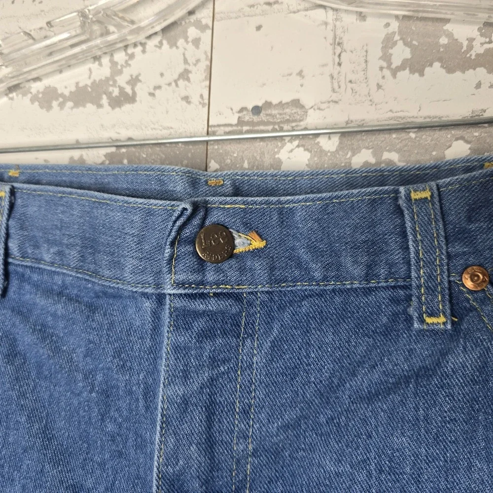 Lee Riders Jeans Mens 38x29 VTG USA 1980s Talon Zipper Union Made Medium Wash